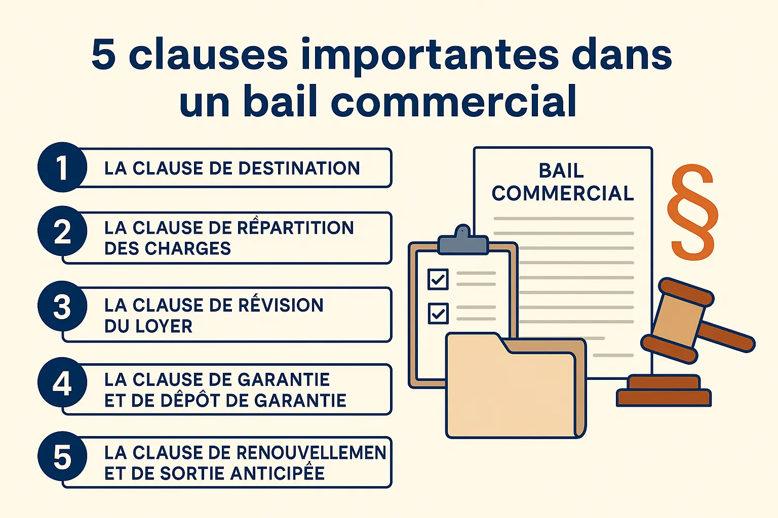 liste de 5 clauses