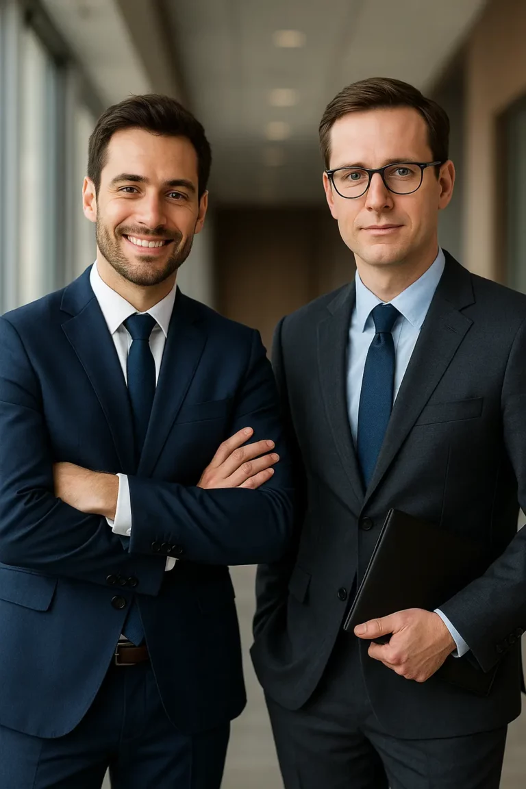 deux hommes en costume