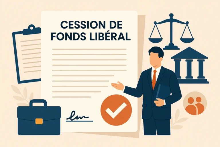 homme en costume et symboles justice