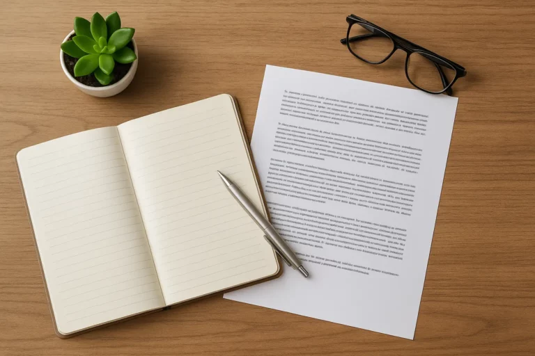 papier stylo lunettes